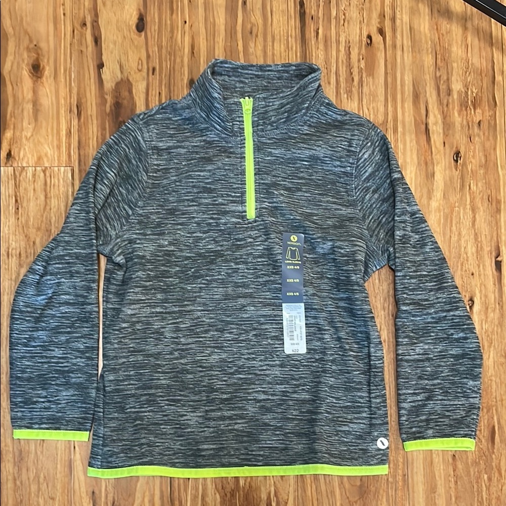 C: Xersion Gray Quarter-Zip Pullover with Neon Accents